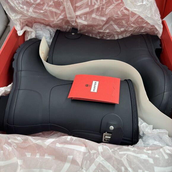 New Hunter Women's Navy (NVY) Blue Original Short Back Adjustable Rain Boots 10 - Picture 15 of 16